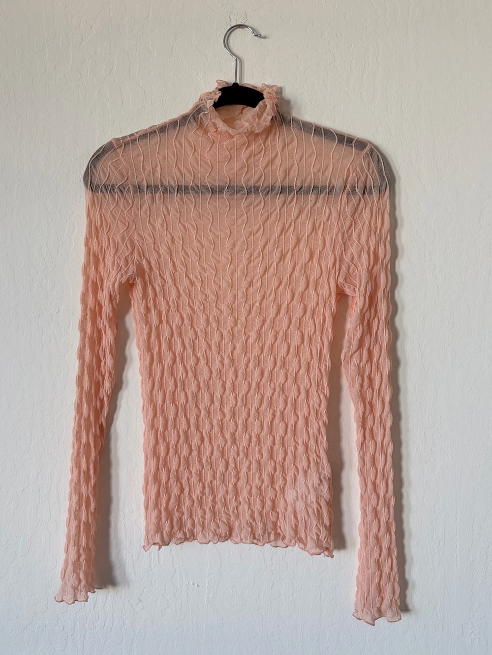 Find Me Now Pink Lace Mockneck Long Sleeve Top